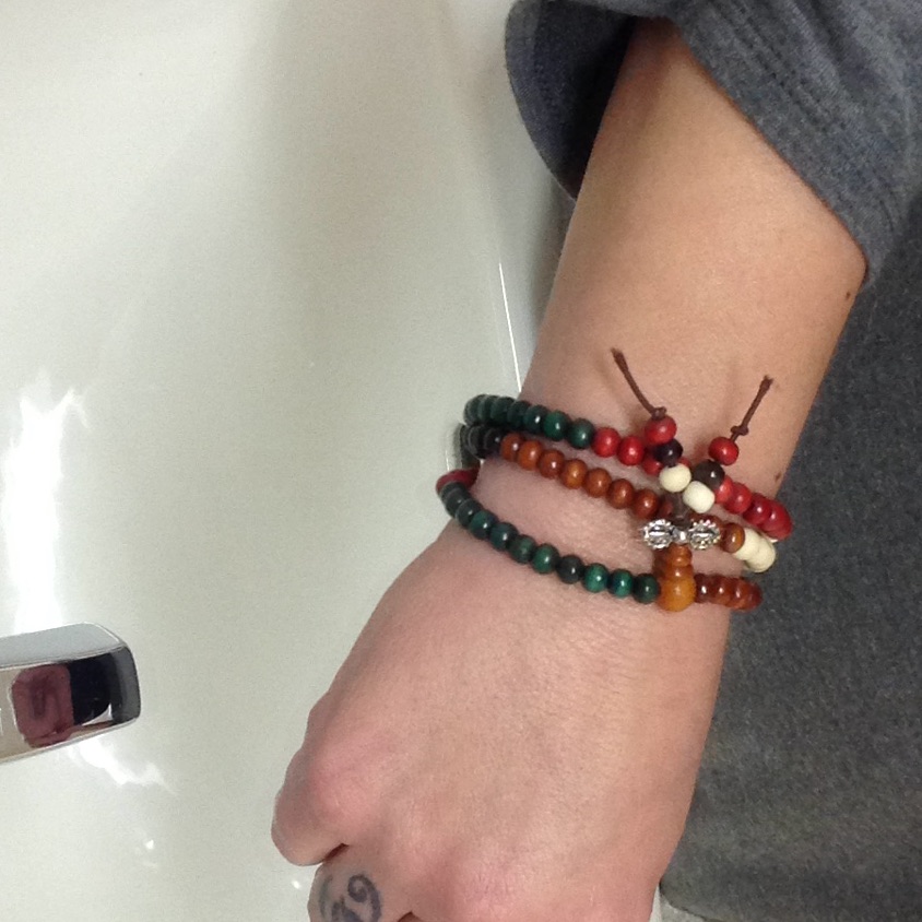 Tibetan Buddhist Wood Wrap BraceletNecklaceMulti 12$